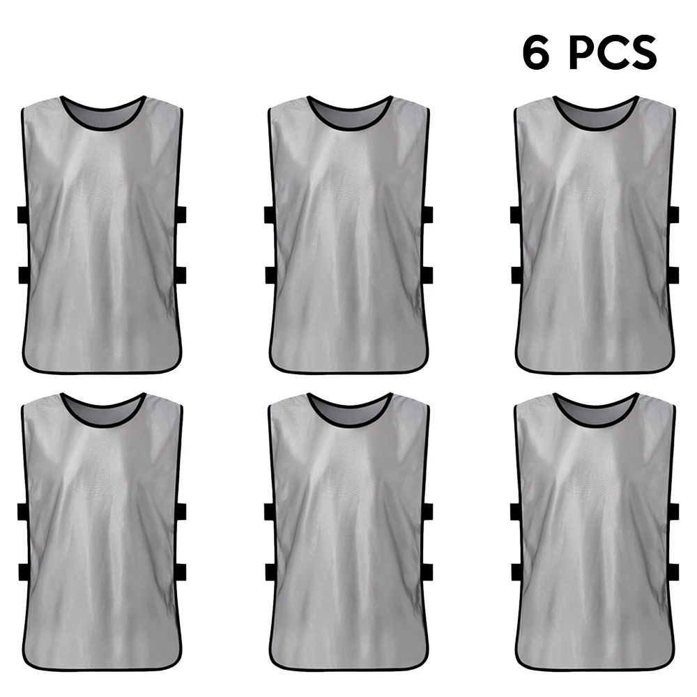 Grey 12 шт. взрослый футбол Pinnies быстросохнущие футбольные майки жилет Scrimmage практика спортивный жилет дышащий командный тренировочный нагрудник - Цвет: Grey