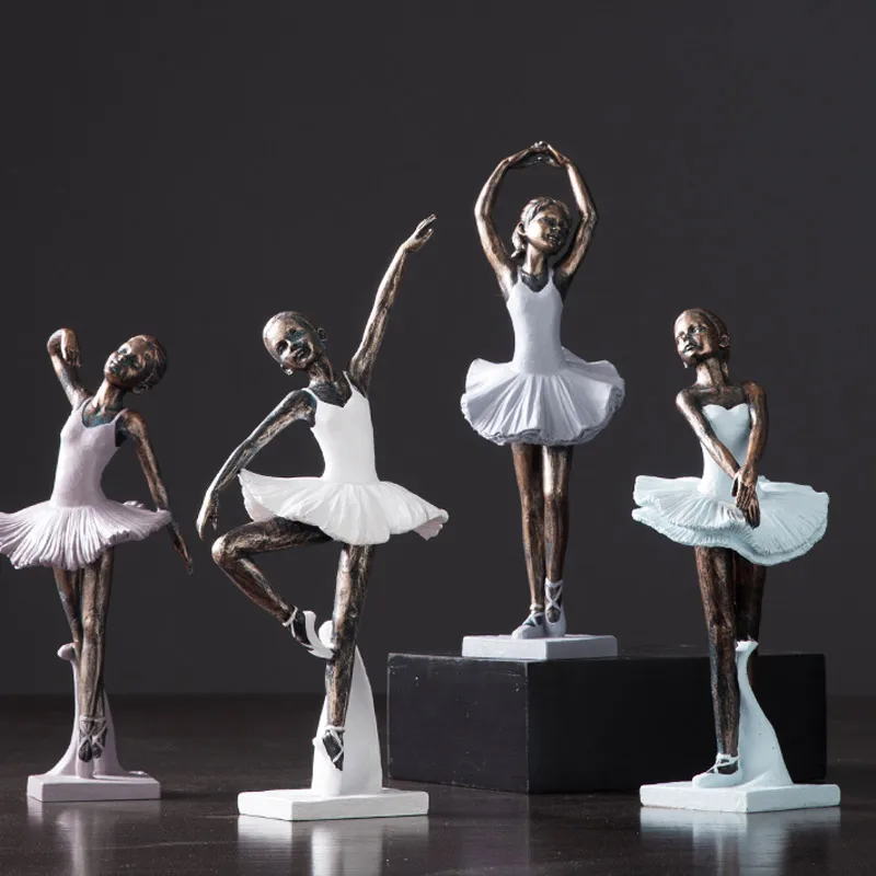 

Nordic ins creative ballet dancer girl statue modern minimalist room bedroom princess room desktop decoration ornaments