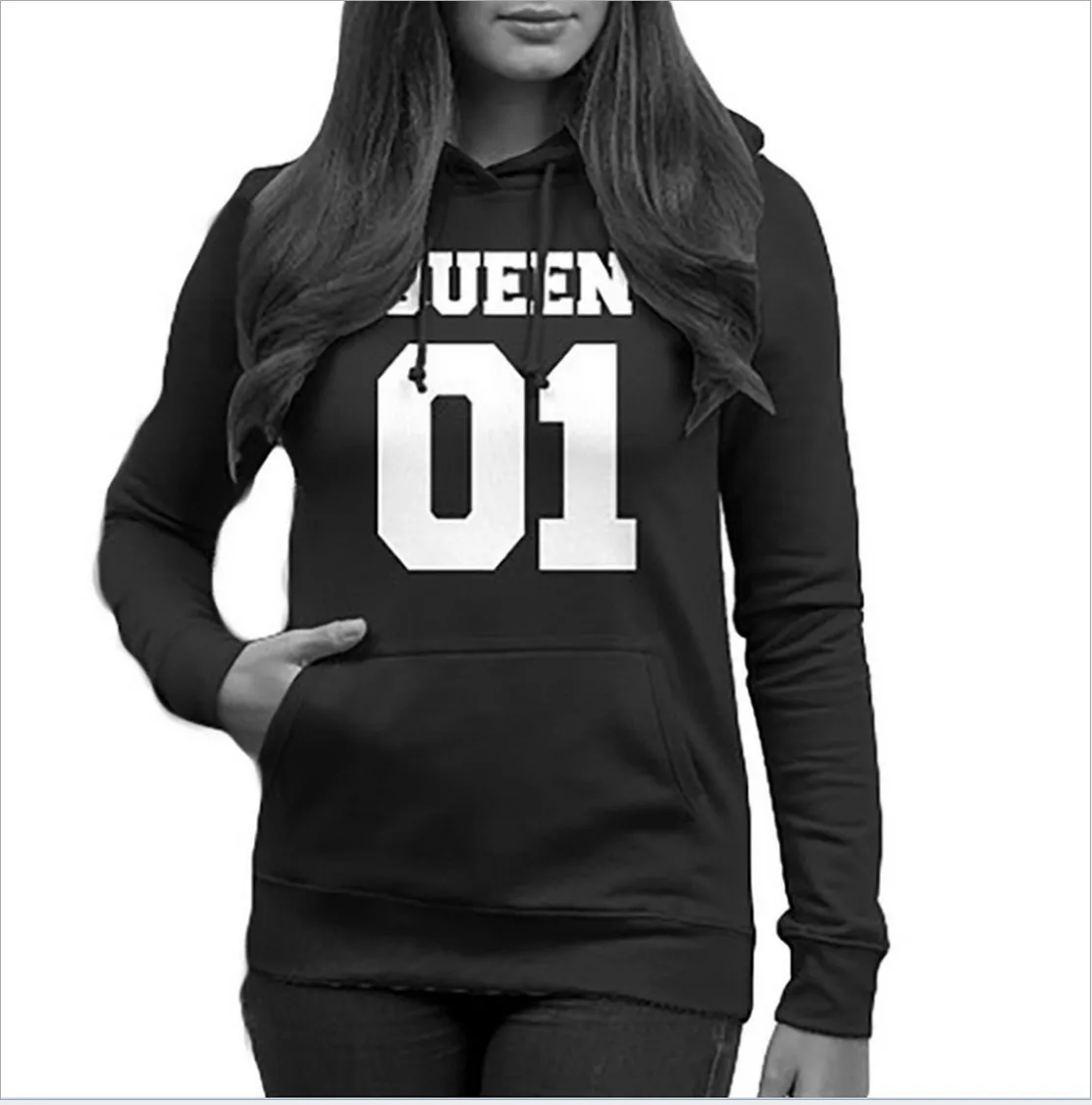 

women sweatshirt king queen hoodie harajuku gothic clothes womens clothing casual korean hoodies plus size fashion 2020 mama