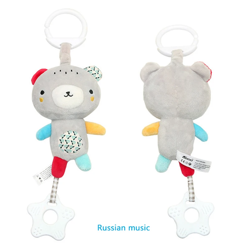 Plush Baby Rattles 1 Игрушки для малышей музыкальные детские погремушки/Moblie коляска игрушка плюшевый мультфильм новорожденный/Развивающие игрушки для малышей игрушки 0-12 месяцев - Цвет: Plush Baby Rattles 1