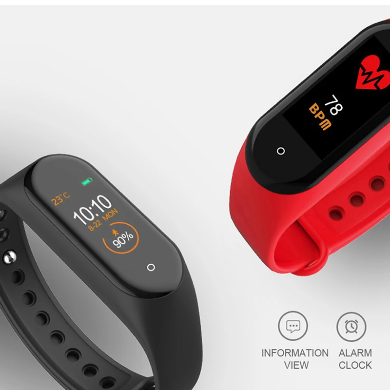 M4 смарт-браслет Bluetooth спортивные часы Смарт-браслет цветной экран водонепроницаемый пульсометр фитнес для Android IOS W9D0701