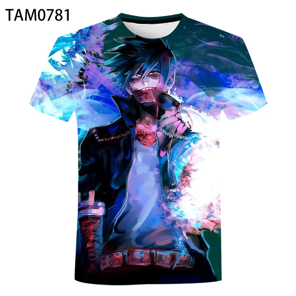 Летняя модная футболка с 3D принтом My Hero School мужская и женская в иностранном стиле