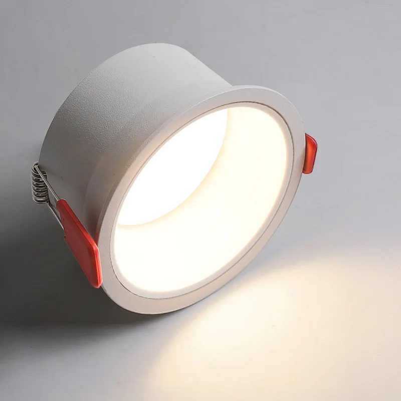 Круглый глубокая чаша прожектора Гостиная Led Встраиваемые spotlamps Узкий край белый
