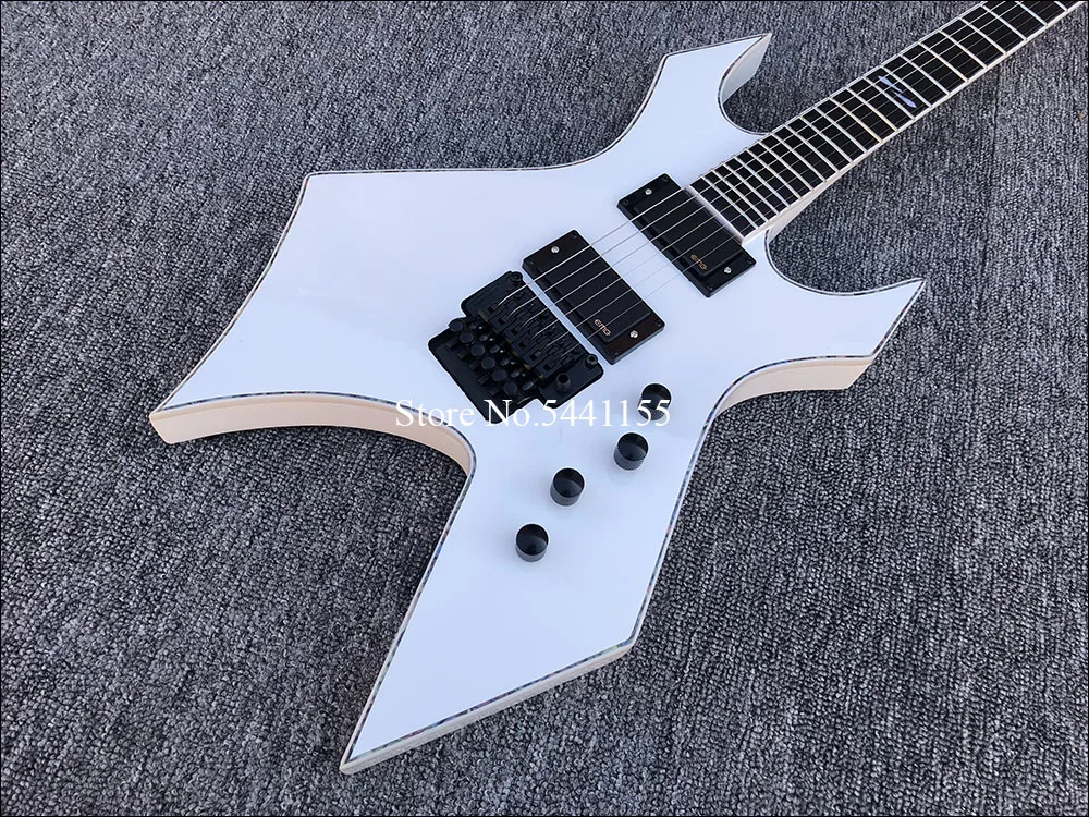 2019 Высококачественная электрическая гитара Floyd rose белая бесплатная