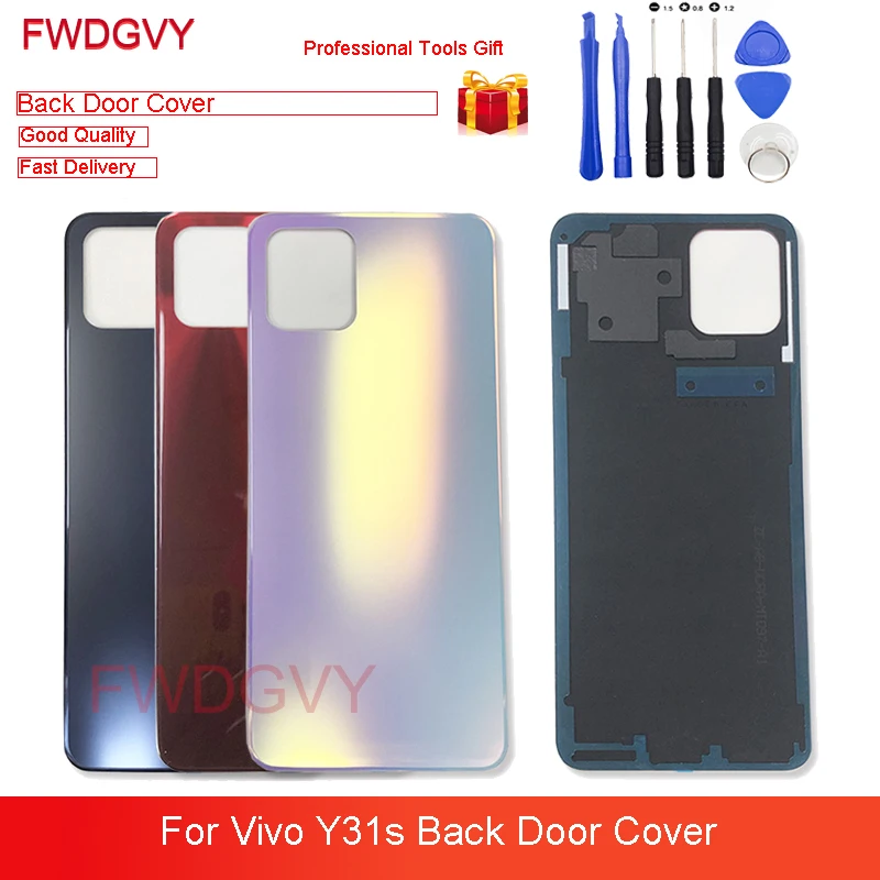 

Новая задняя крышка для Vivo Y31s, задняя крышка батарейного отсека, запасные части