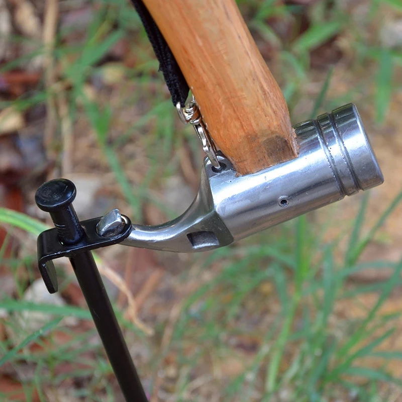 

Outdoor Camping Tent Nail Hammer Metal Head - Wooden Handle,Outdoor Multifunctional Tools