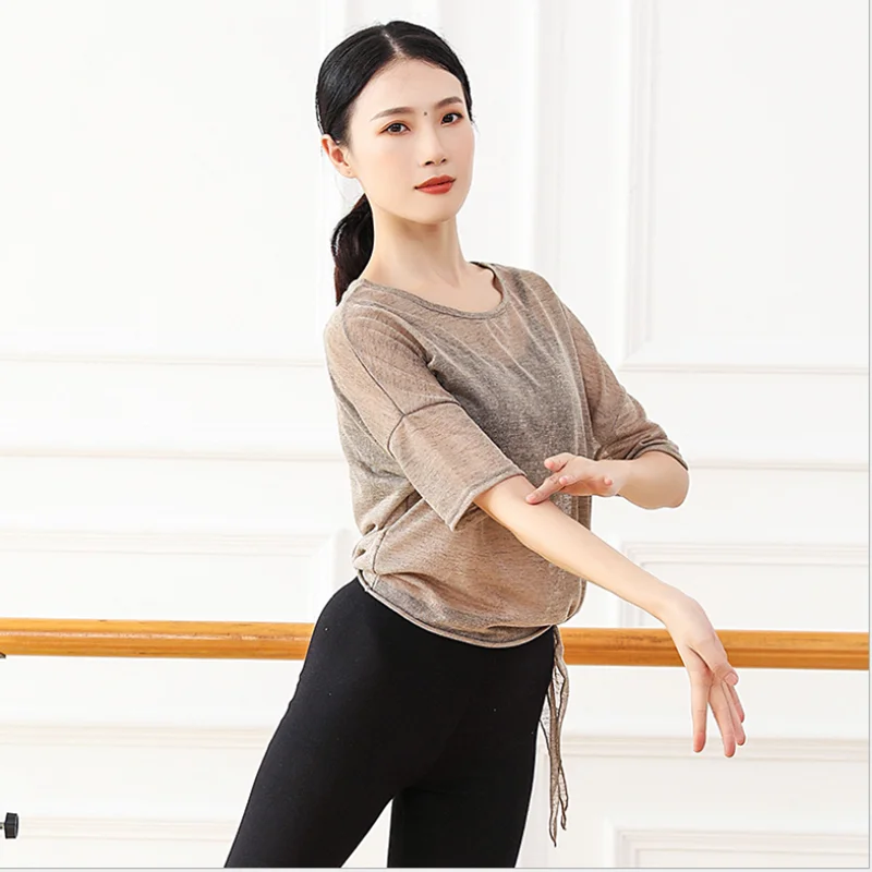 Модный современный прозрачный топ Dancwear женская сексуальная водолазка летняя