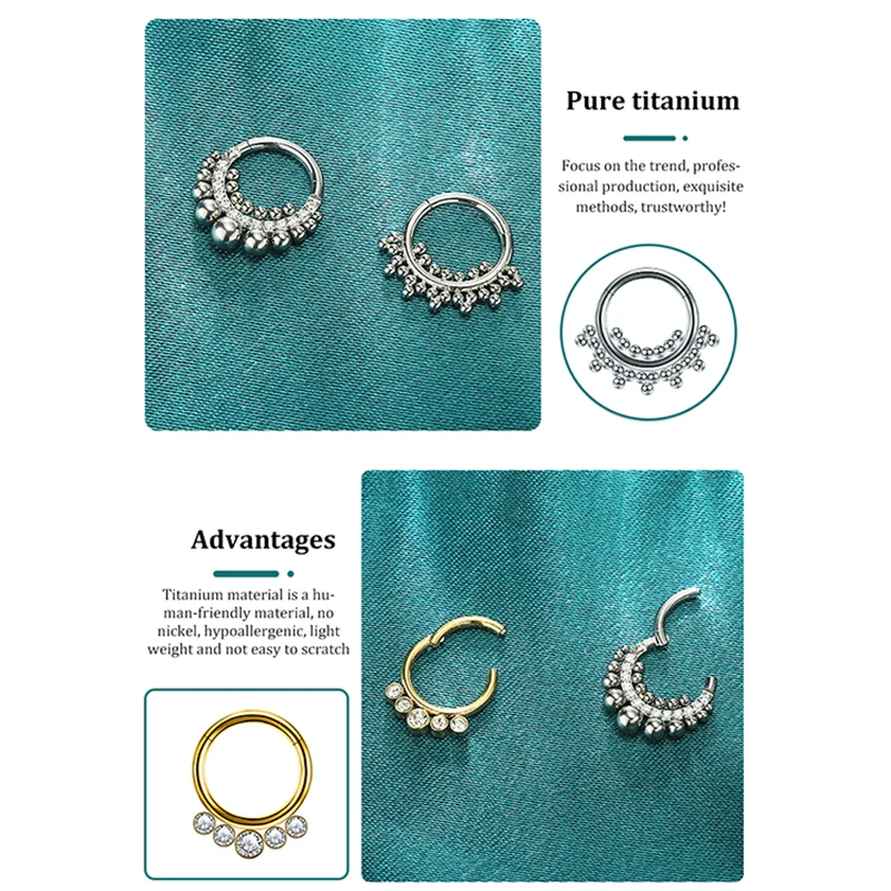 Титановая хирургическая металлическая перегородка G23 для пирсинга носа