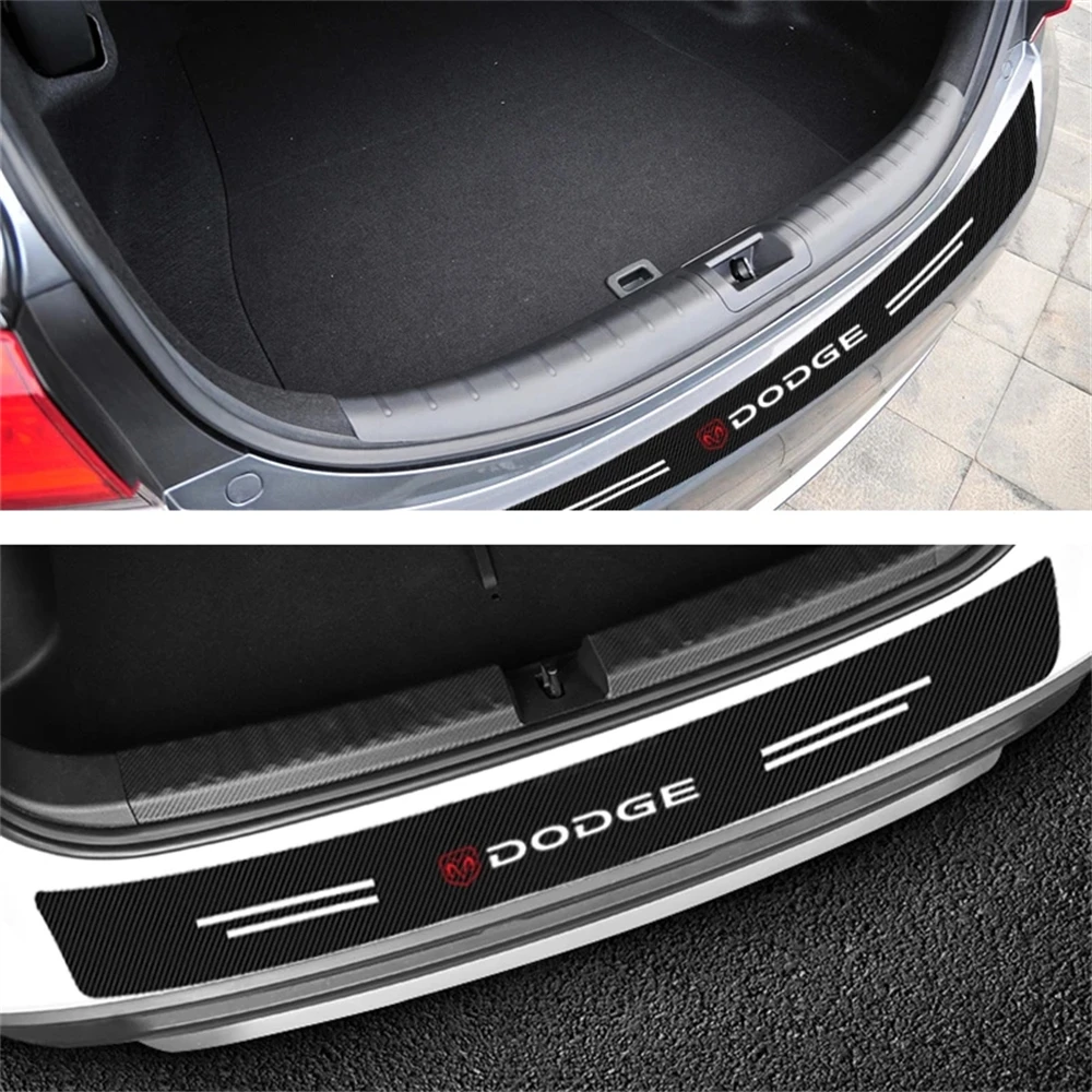 

Car Rear Bumper Trunk Load Edge Protector Carbon Fiber Sticker For Dodge Caliber Journey Ram Durango Charger SRT