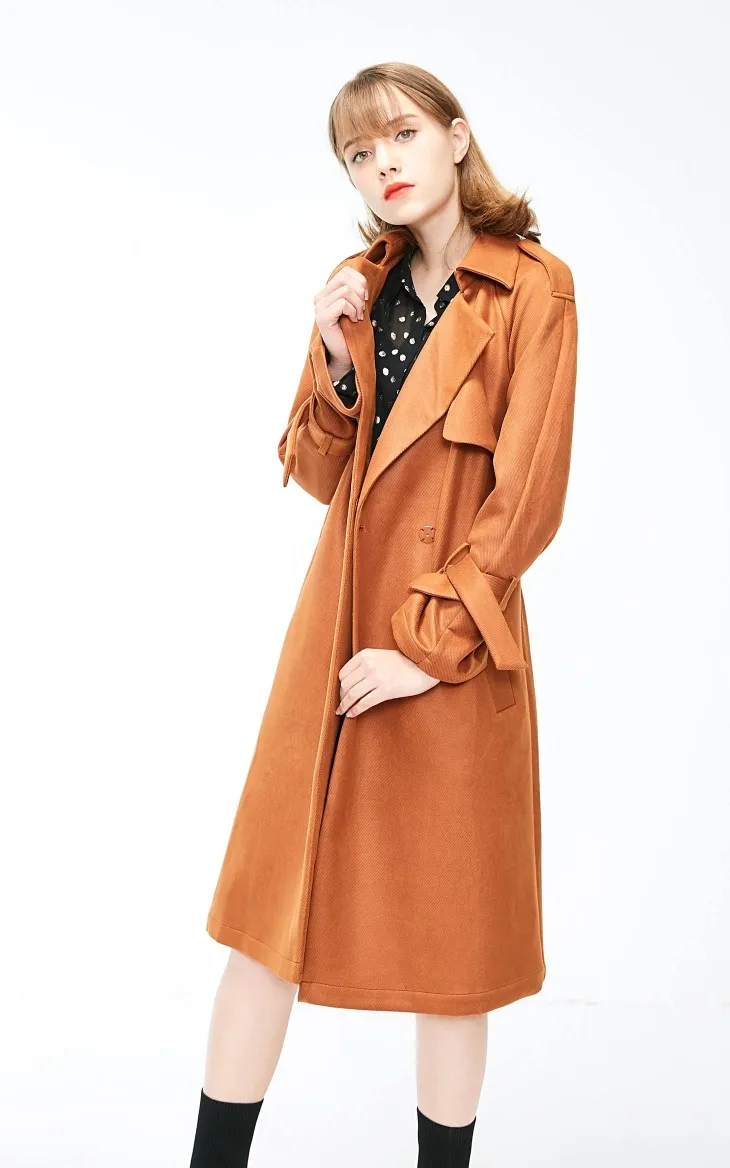 Vero Moda женский OL Стиль Минималистский средней длины саржа Тренч | 319109501