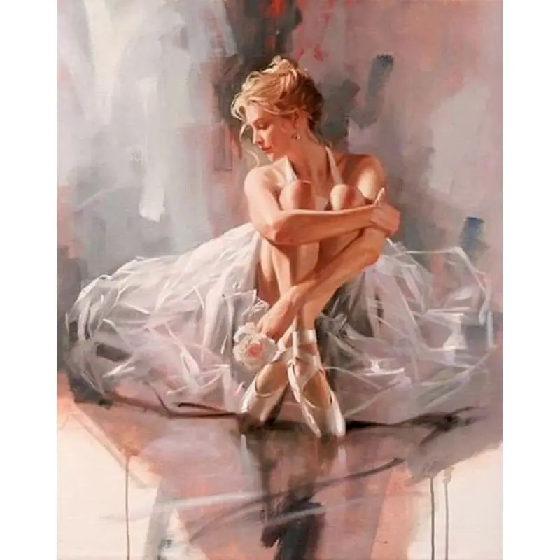 

SDOYUNO Painting By Numbers Kits Ballet Girl Figure Oil Acrylic Paint By Numbers On Canvas Home Bedroom Wall Artcraft Picture