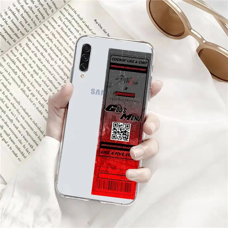 

Stray Kids Air tickets Design Phone Case Transparent For Samsung Galaxy A71 A21s S8 S9 S10 plus note 20 ultra