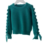 Брендовый свитер для маленьких девочек, Осенний Детский Повседневный пуловер от пота, вязаная одежда, зимние топы, Детские Рождественские повязки для принцесс