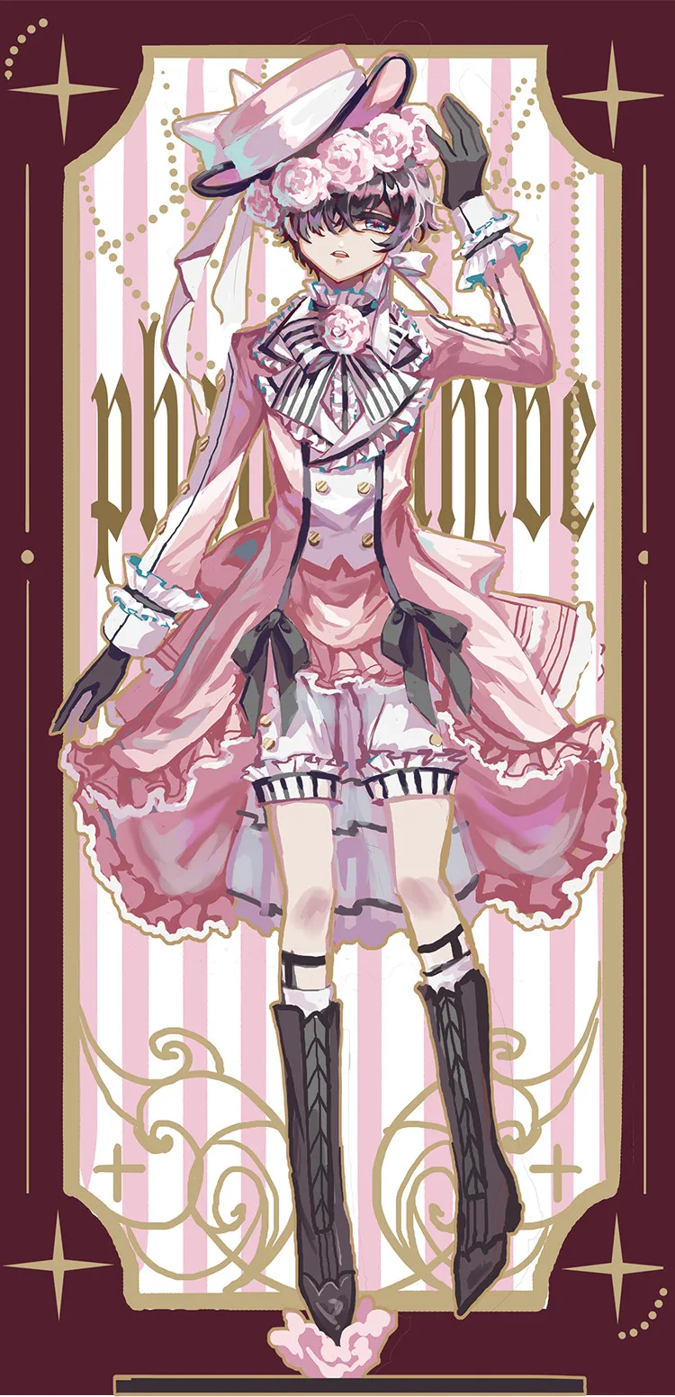 Аниме Черный дворецкий костюм для косплея Ciel Phantomhive Robin платье лолиты на Хэллоуин B