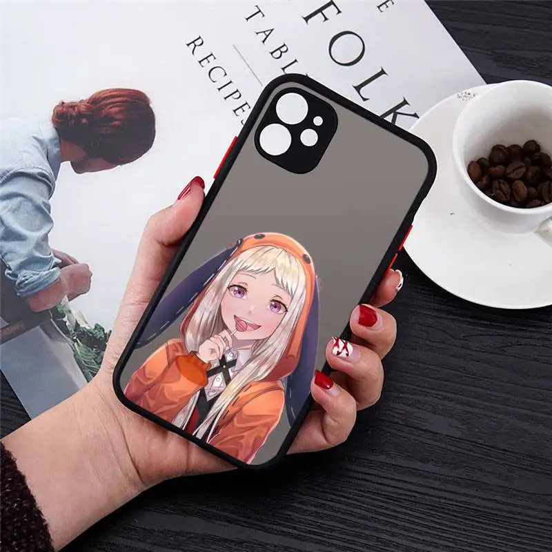 

Japanese Anime Kakegurui Jabami Yumeko Phone Cases matte transparent For iphone 7 8 11 12 plus mini x xs xr pro max cover