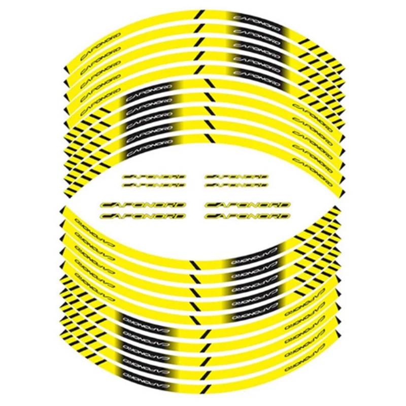New high quality 20 Pcs Motorcycle Wheel Sticker Waterproof reflectives Rim decorative decal FOR APRILIA CAPONORD - купить по