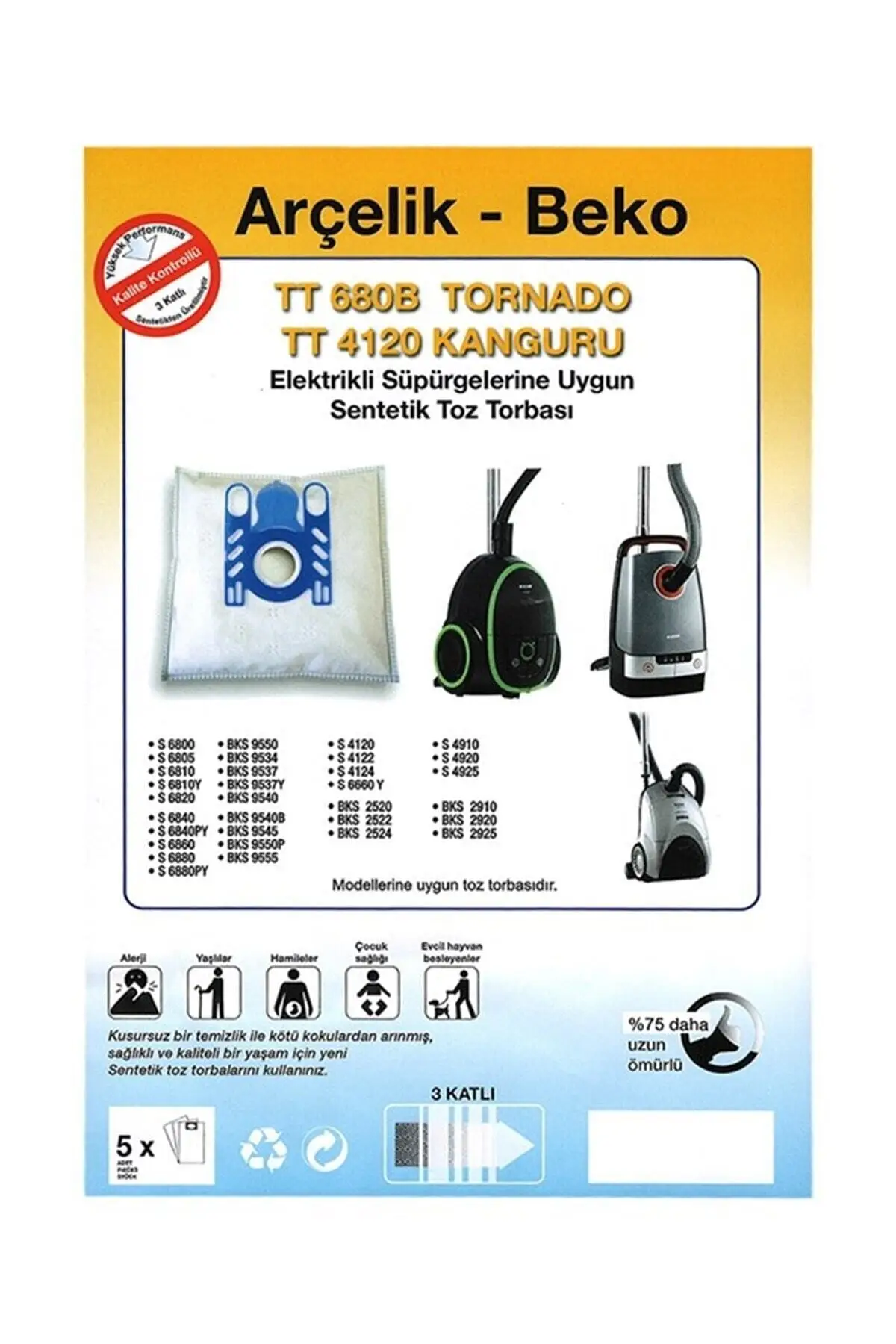 

MHK Parts S4120-s4122-s4124-s4910-s4920-s4925 Dust Bag