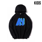 Толстовка детская с капюшоном и принтом, на осеньзиму