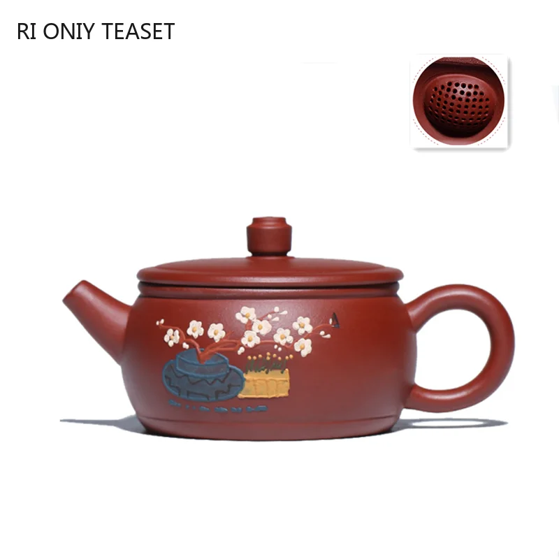 

190 мл Китайский Исин пурпурный Глиняный Чайник сырая руда Dahongpao ручной работы чайник домашний шарик отверстие фильтрация Zisha чайник чайный н...