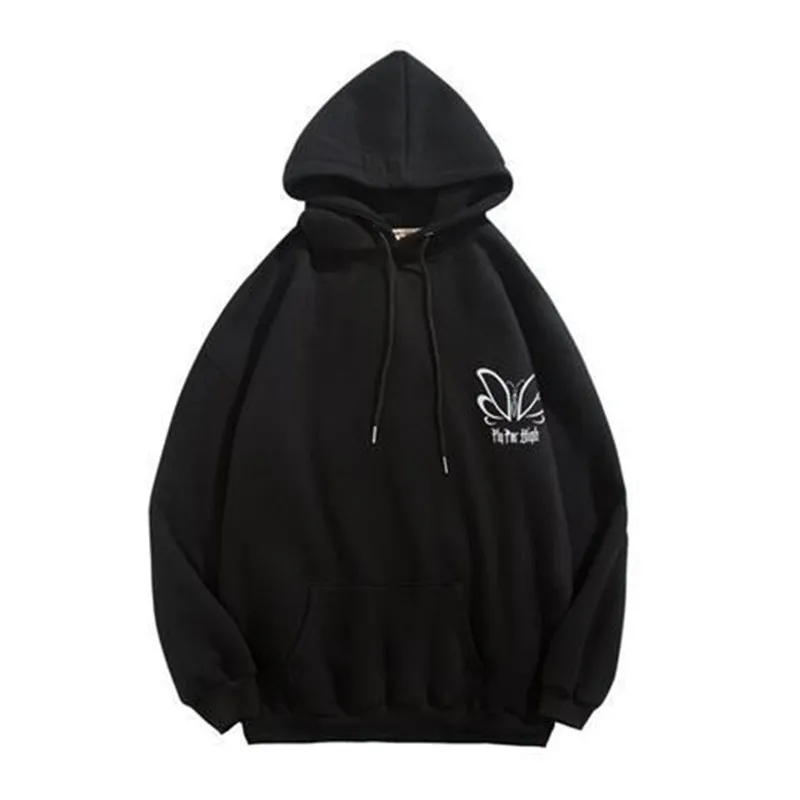 

Reflective Butterfely Hoodie Mens Casual Hip Hop Sweatshirt Streetwear Casual Autum Clothes Spring Harajuku Loose Tops Males