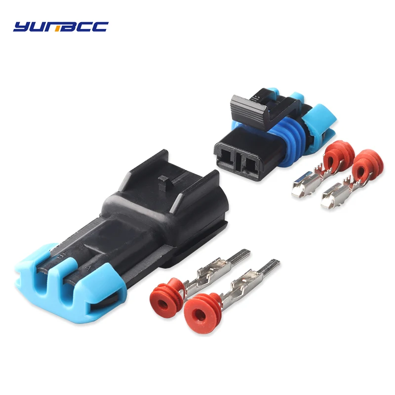 

2Sets 2Pin Delphi Weather Pack Waterproof Sensor Fan Electronic Female Male Connector Auto Wire Connector 15300002 15300027