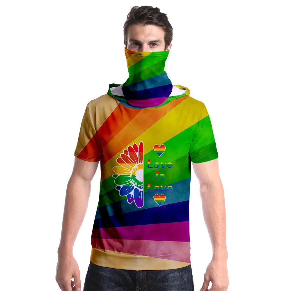 ЛГБТ шарф плюс футболка толстовка K популярная Повседневная Футболка Harajuku с