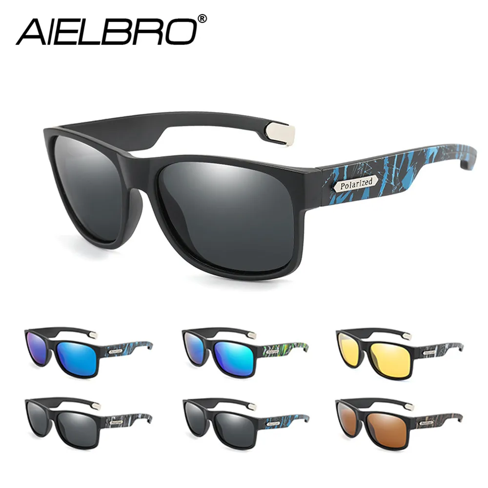 Мужские и женские солнцезащитные очки поляризационные квадратные для вождения