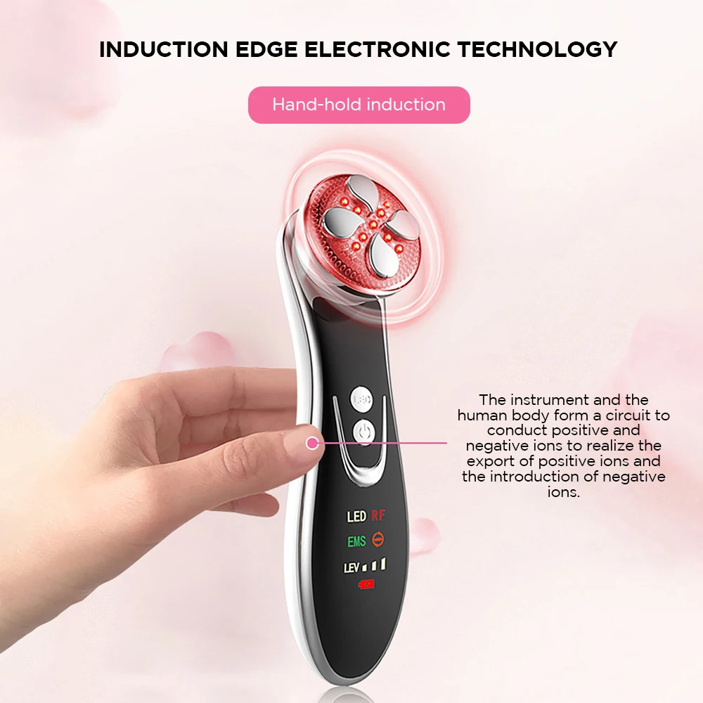 Koop Rf Radiofrequente Machine Ultrasone Facial Kosmetiek Apparatuur Ems Huidverstrakking Apparaat Stimulator Gezicht Lichttherapie Gereedschap