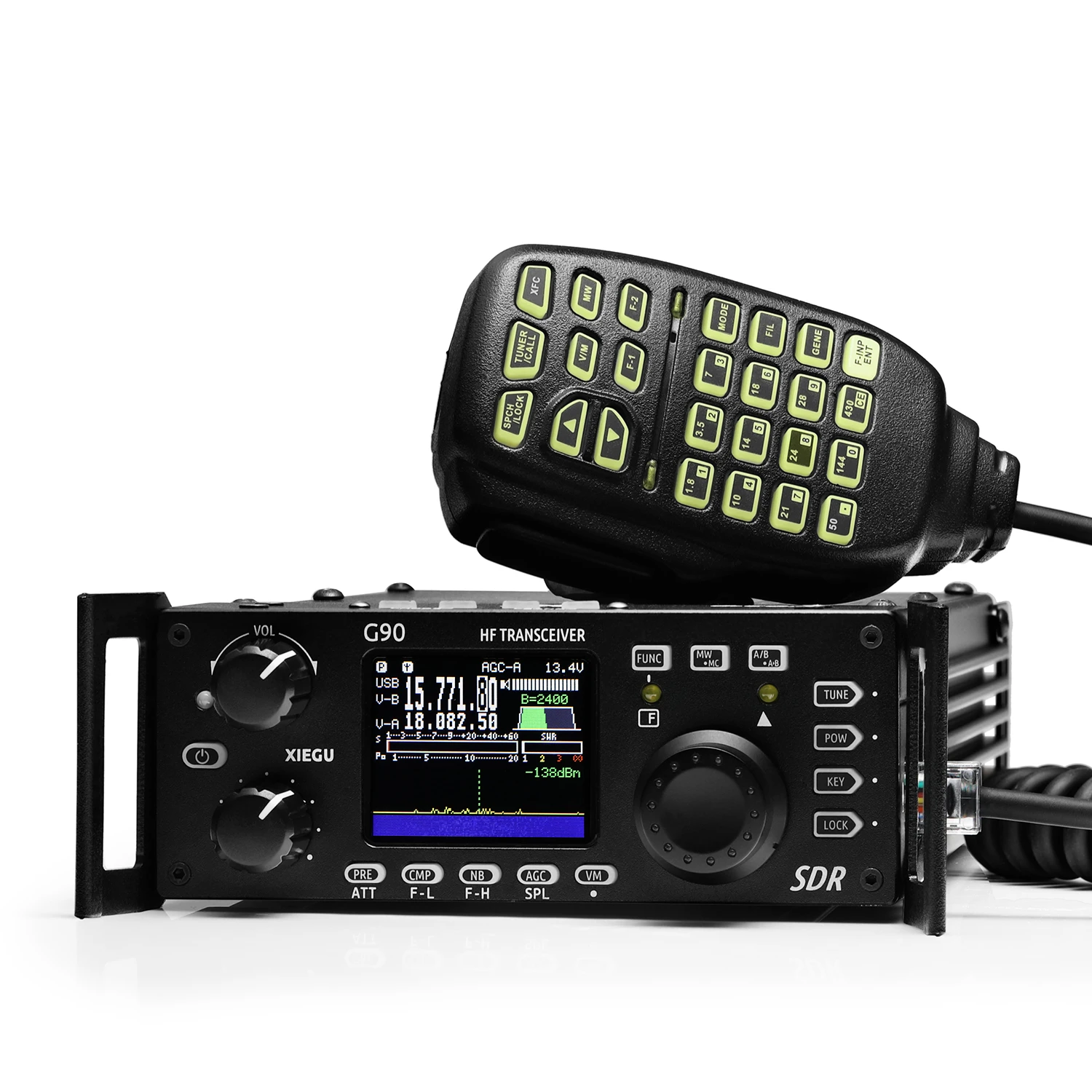 XIEGU G90 QRP КВ трансивер 20 Вт SSB CW AM FM Любительское радио 0,5-30 МГц SDR структура со встроенным Авто антенным тюнером GSOC