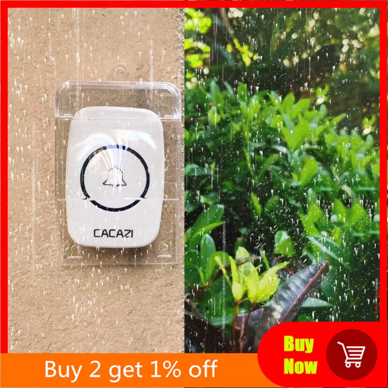 

Waterproof Plastic Cover for Wireless Doorbell Door Bell Ring Chime Button Transparent 100x61x49mm