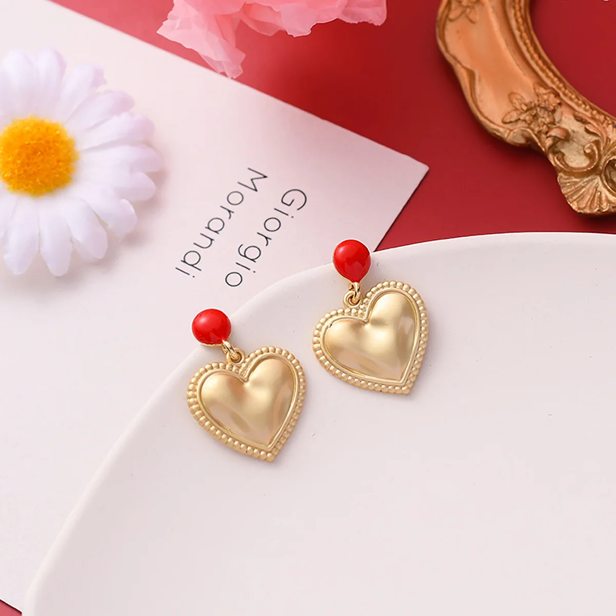 

AVEBIEN 2021 New Korean Style Bow Long Love Tassel Women's Stud Earrings Bear Asymmetrical Earrings Fashion Jewelry Accessories
