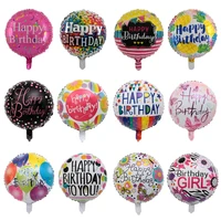 10pcs 18inch happy birthday balloon aluminum foil balloon kids birthday party decorations baby shower party supplies globos