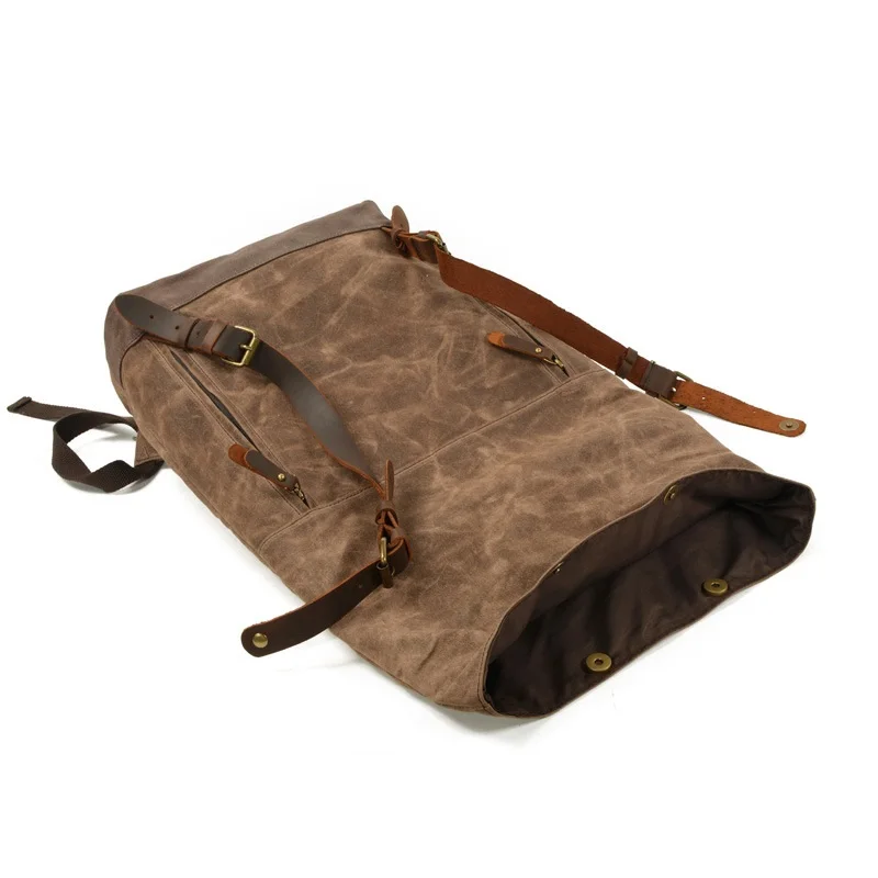 Новинка 2019 вощеные холщовые рюкзаки для мужчин школьная сумка ноутбука рюкзак с