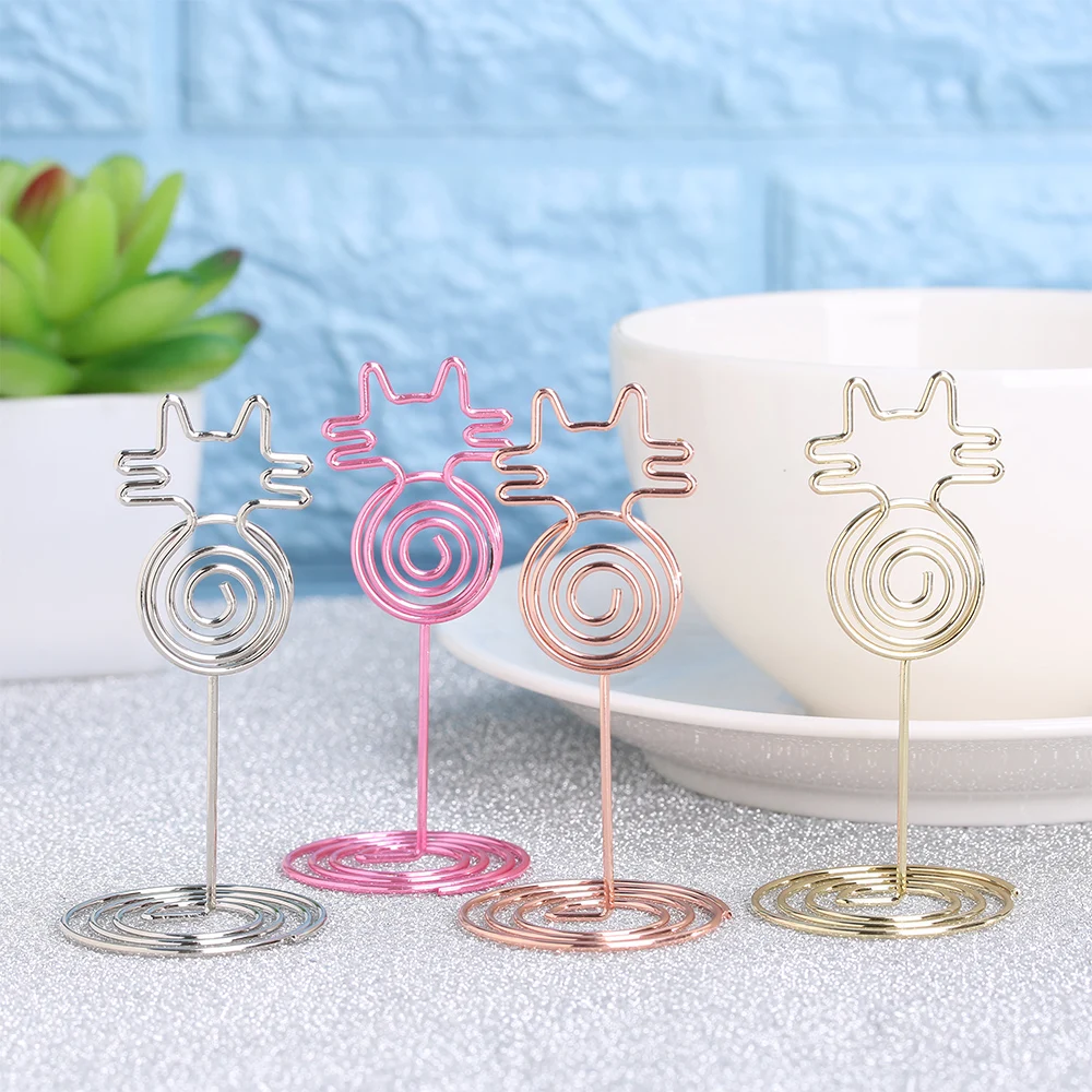 1 шт. в форме головы кота место карты Зажимы Стенд Фото зажимы Свадебная вечеринка