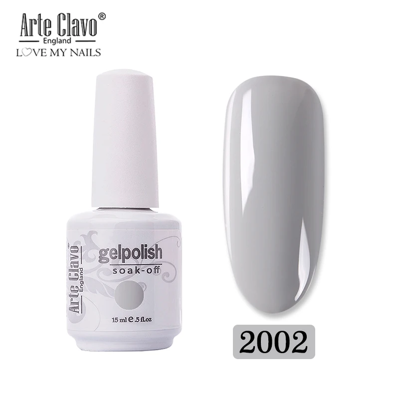2002 Arte Clavo 15 мл УФ гель Polishl зеленый цвет Полупостоянный УФ Led гель для ногтей замачиваемый Гибридный лак для ногтей гель лак для ногтей - Цвет: 2002