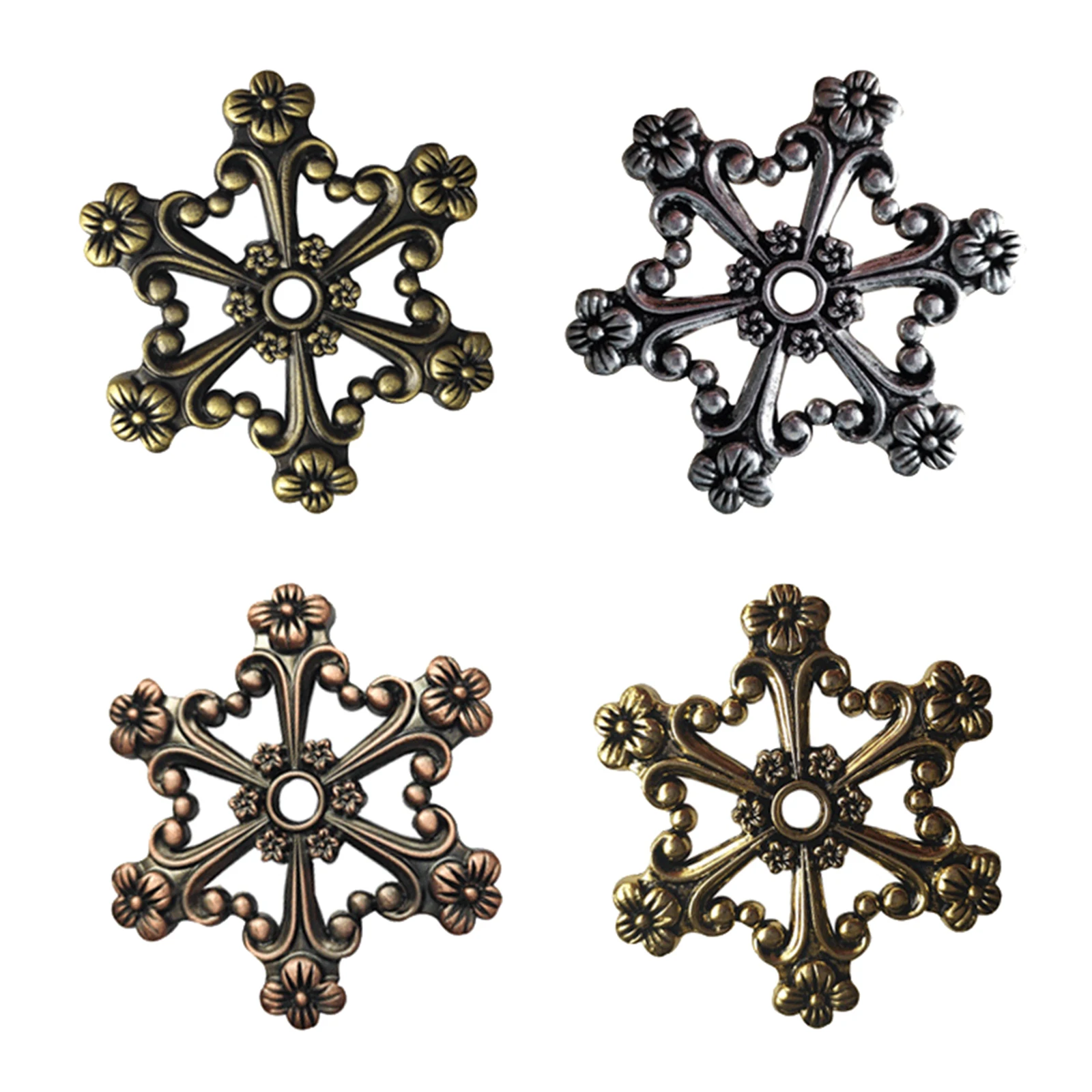 Металлические бобины для ниток в форме лепестка цветка с 6 отверстиями для вышивки - органайзер для хранения швейных принадлежностей