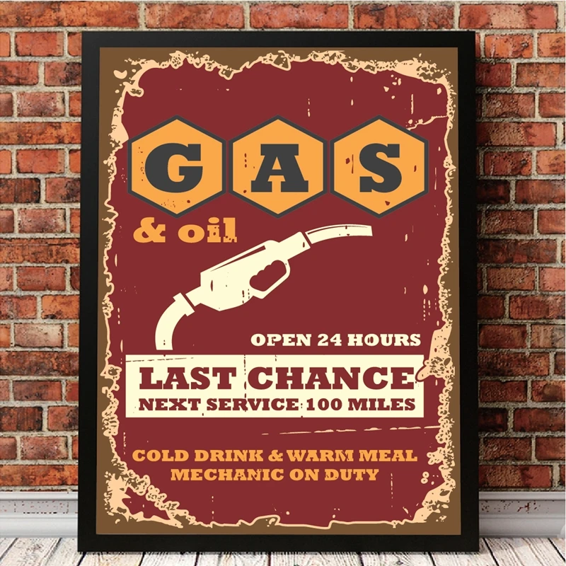 Знак обслуживания автомобиля винтажные плакаты и принты для гаража ретро