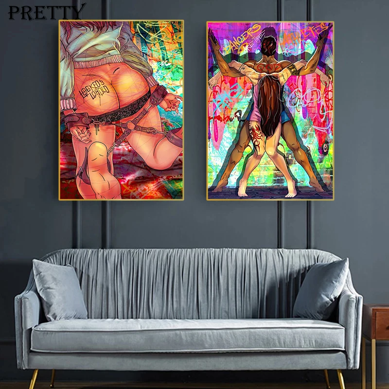 Абстрактная Обнаженная стена искусство сексуальное боди-арт картины