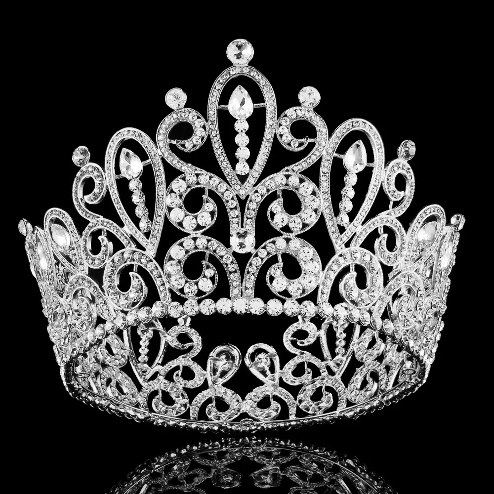 Тиары в стиле барокко женские Свадебные короны принцессы аксессуары для волос с