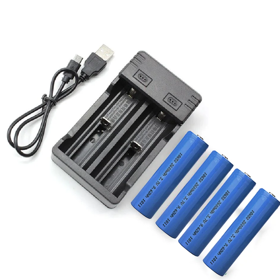 USB Charger option 3 Дверной звонок 18650 батарея 2600 мАч домофон батарея с двойным зарядным устройством для eken Wifi дверной звонок Anytek doobell для электронной сигареты батарея - Цвет: USB Charger option 3