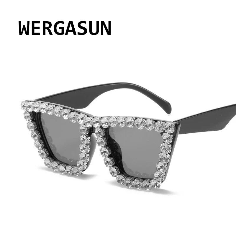 WERGASUN брендовая Дизайнерская обувь с украшением в виде кристаллов солнцезащитные