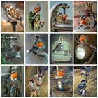 AMY-живопись квадратные или Круглые бриллианты, вышивка птицы, животные пейзаж мозаика, украшения дома алмазная живопись