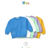hnne 2021 autumn winter new childrens basic sweatshirts solid unisex boys girls warm pullovers kids high quality tops 3 14 years