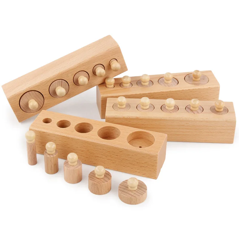 

Socket Cylinder Wooden Montessori Early Childhood Education Educational Family Teaching Aid Beech Wood Socket Cylinder Toy
