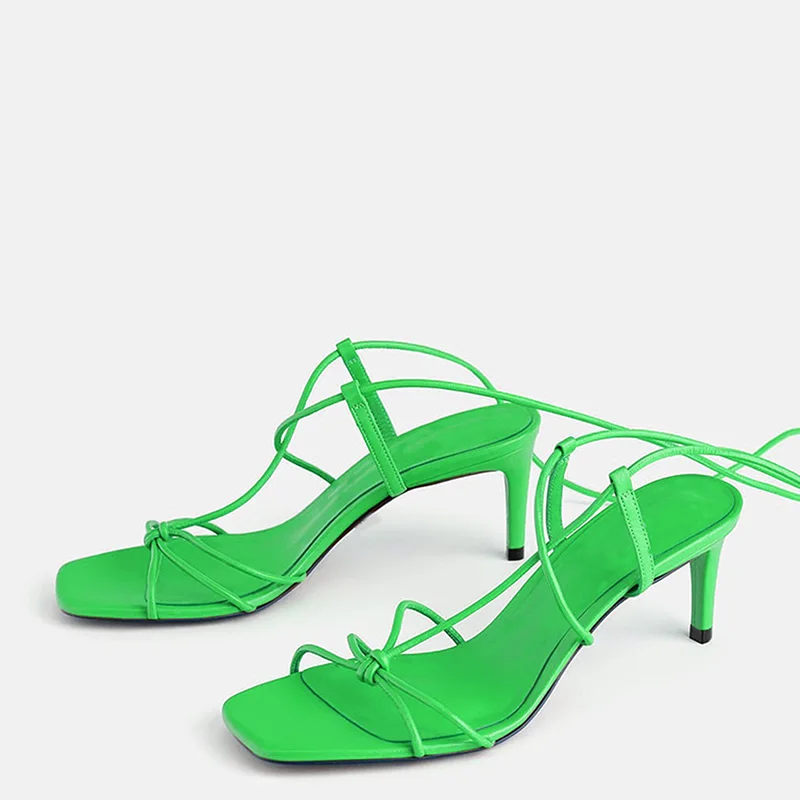 Сандалии на шнурках с милым котенком женские летние туфли гладиаторы до