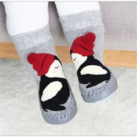 toddler indoor sock baby shoes newborn boy socks winter thick terry cotton baby girl sock with rubber soles infant animal sock