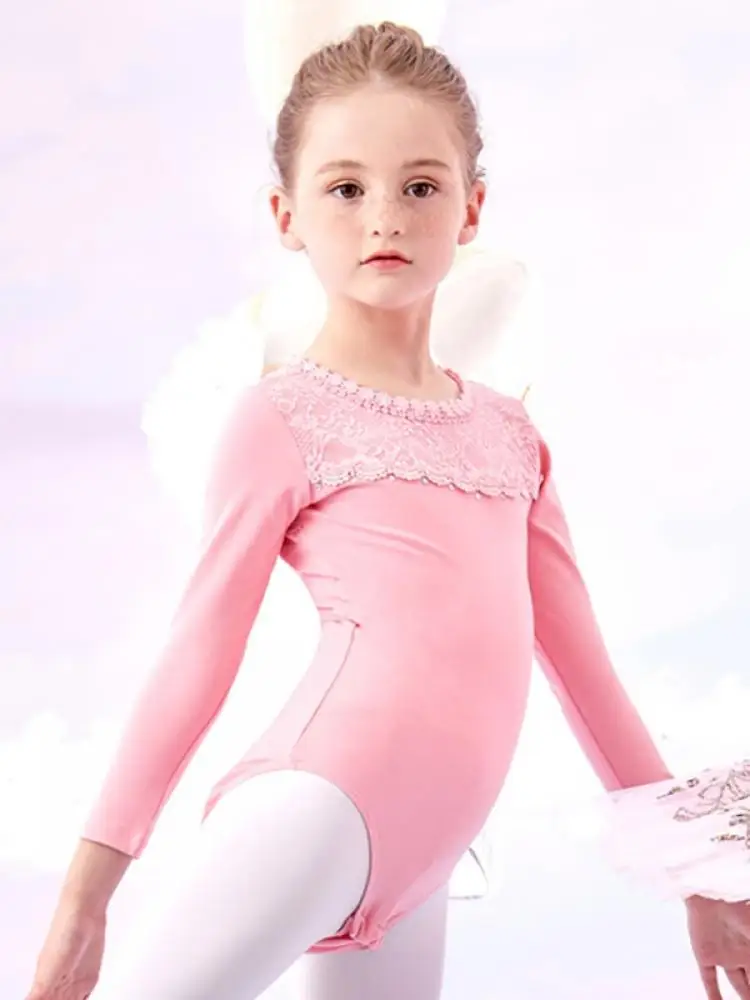 

Autumn And Winter New Girls Fashion Cute Dance Dress Long-Sleeved Ballet Dress Long-Sleeved Jumpsuit
