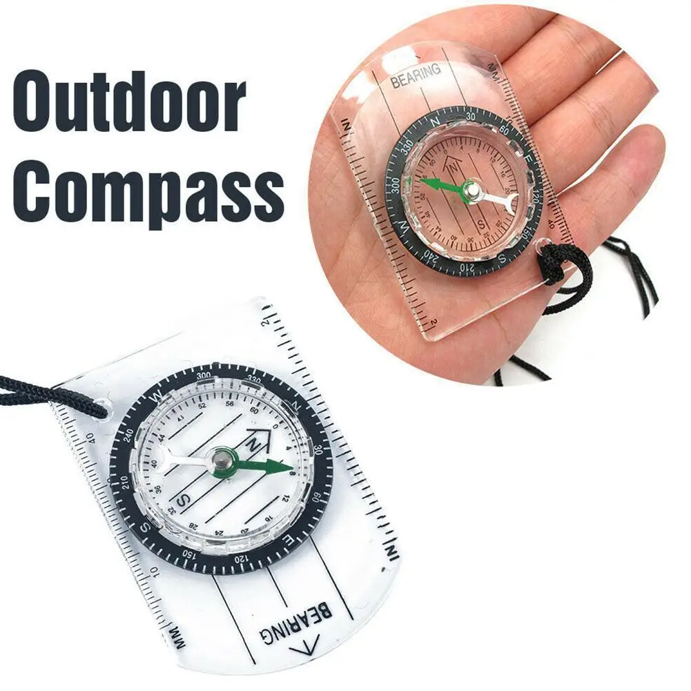 

Professional Mini Compass Map Scale Ruler Multifunctional Outdoor Hiking Guiding Equipment Survival Tool Camping Z0Q9