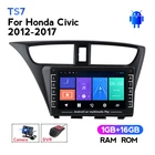 Автомобильный мультимедийный плеер IPS HD 1280*720, Android, GPS-навигация для Honda Civic 2012-2017, 2 Din, стерео, Wi-Fi, Авторадио BT