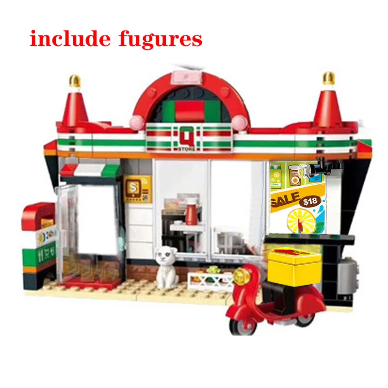 

Enlighten Building Block Colorful City Sightseeing Taxi 3 Figures 322pcs Educational Bricks Toy Boy Christmas birthday Gifts